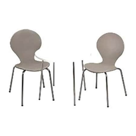 Giftmark Giftmark 3012G Modern Childrens Table and  2 Chair Set with Chrome Legs - Grey 3012G